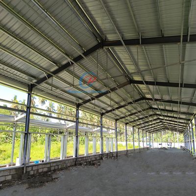Cấu trúc thép tiền chế Ngôi nhà gia cầm Dễ dàng làm sạch Cho chăn nuôi lợn