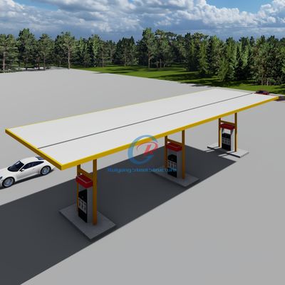 Cấu trúc thép tiền chế Nhà máy xăng tùy chỉnh Tòa nhà thép tiền chế Xây dựng