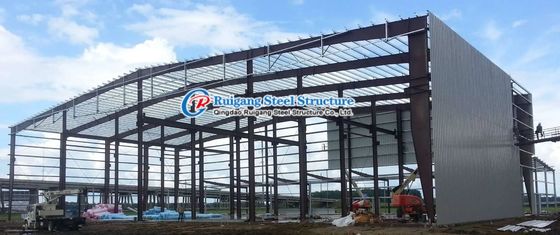 Q355B Các tòa nhà thép tiền chế / Xây dựng tòa nhà kim loại với hệ thống tường mái