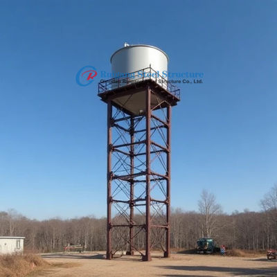 Cấu trúc thép tiền chế Đứng bể lưu trữ nước GRP nâng cao với các cột thép phần H cuộn nóng và sợi hàn