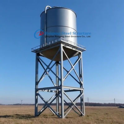 Tháp nâng bồn chứa nước 12m 100m3 Thang nước tấm thép mạ