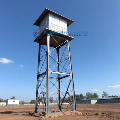 Hot Dip Galvanized Steel Frame Structure Rain Water Tank Stand Tower For Africa Tòa nhà kim loại tiền chế