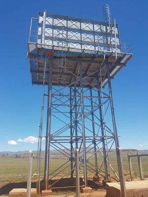 Kích thước và chiều cao tùy chỉnh Hot dip thép galvanized cấu trúc khung nâng bể nước đứng tháp 10m