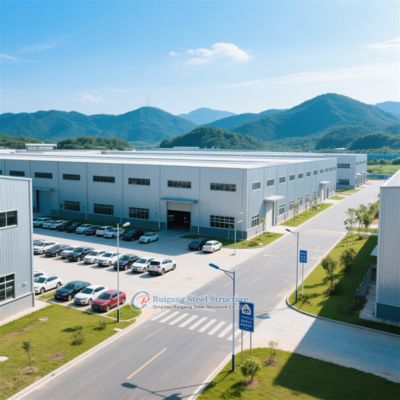 Nhà kho kết cấu thép tùy chỉnh, khả năng chịu gió mạnh, tuổi thọ trên 50 năm