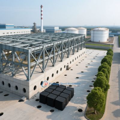 Space-efficient Large-span Steel Structure Premises Prefab Metal Stock Steel Building Sheds Godown Commercial Warehouse