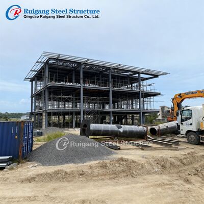 Năng lượng gió Tối đa 300 km / h Tòa nhà thép nhiều tầng với mạ nóng và loại thép Q355/Q235